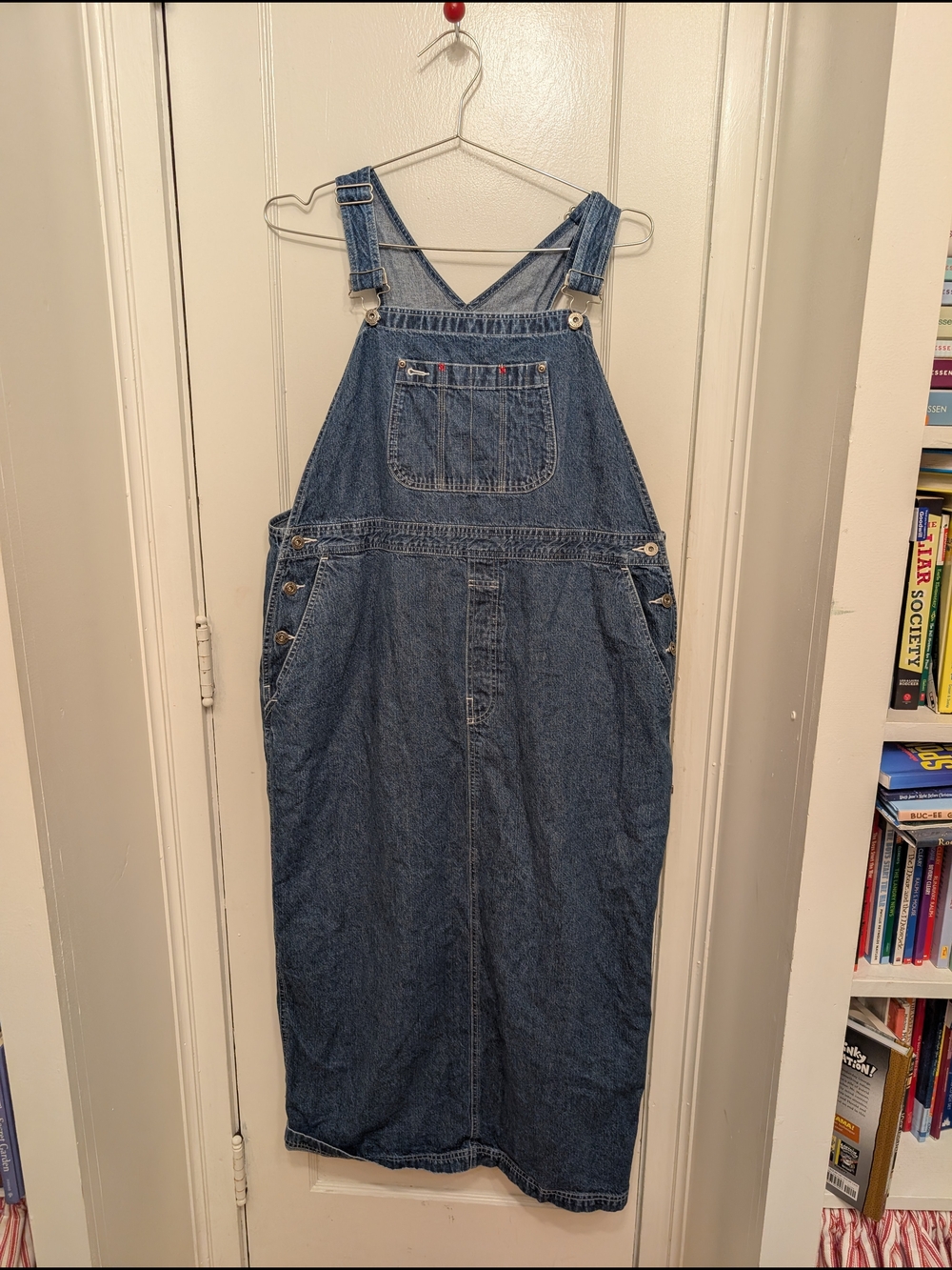 Vintage Liz Claiborne Crazy Horse Washed Blue Denim Overall Dress